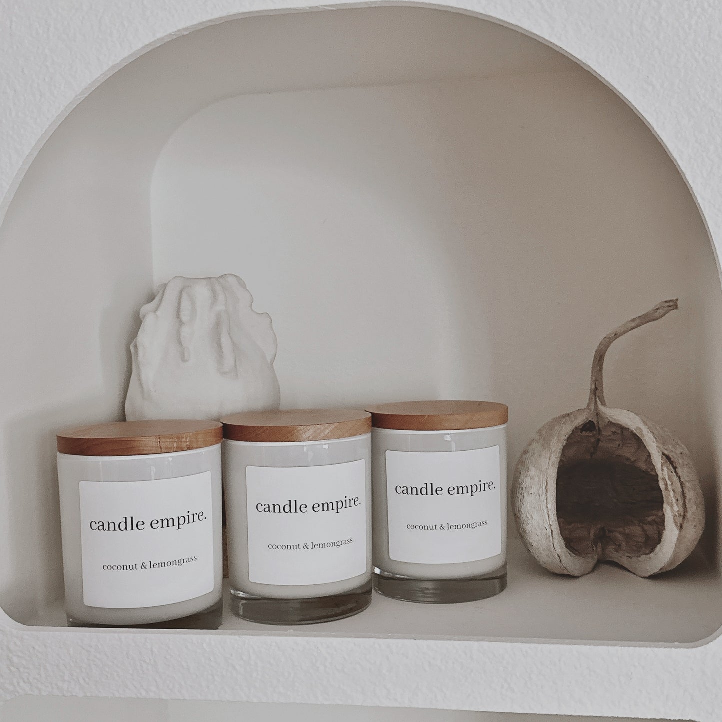 Soy Wax Candle - Coconut & Lemongrass