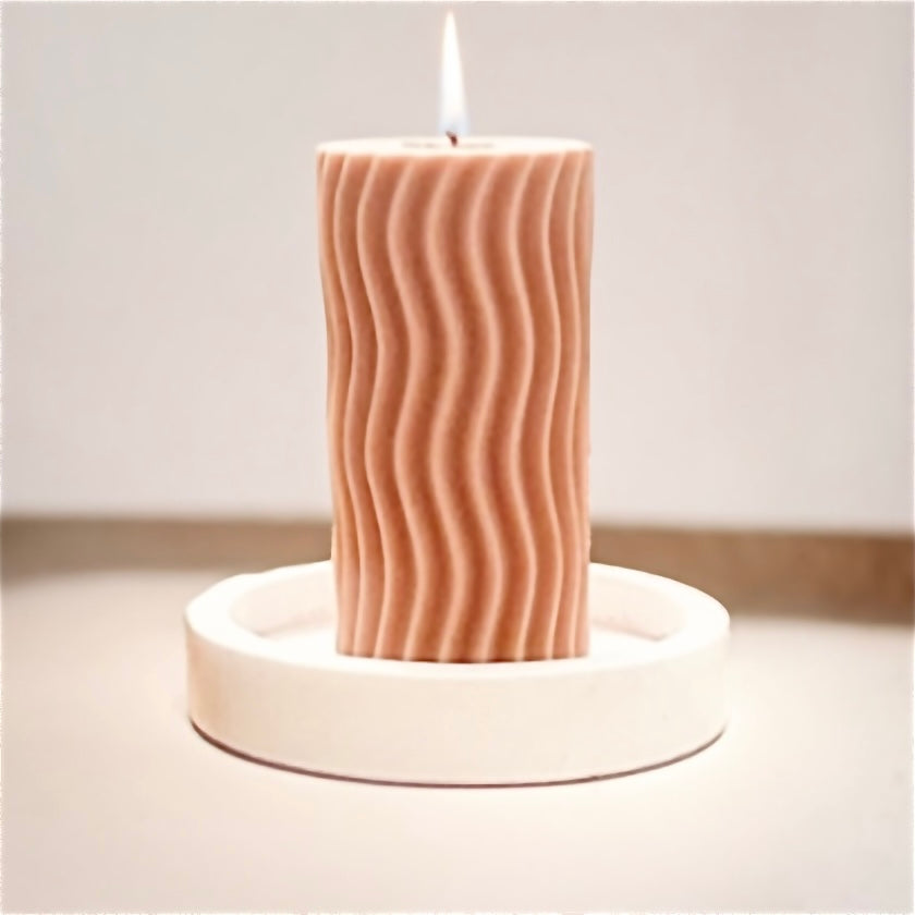 Wavy Pillar Soy Wax Candles