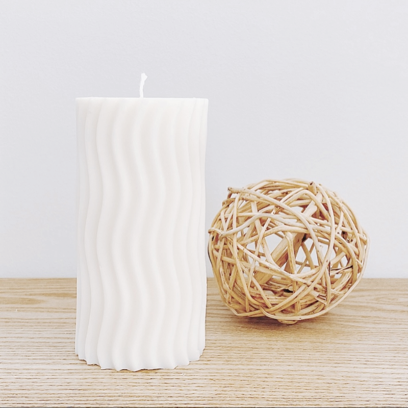 Wavy Pillar Soy Wax Candles